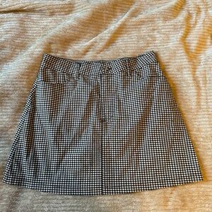 Forever 21 Black and White Gingham A-Line Skirt